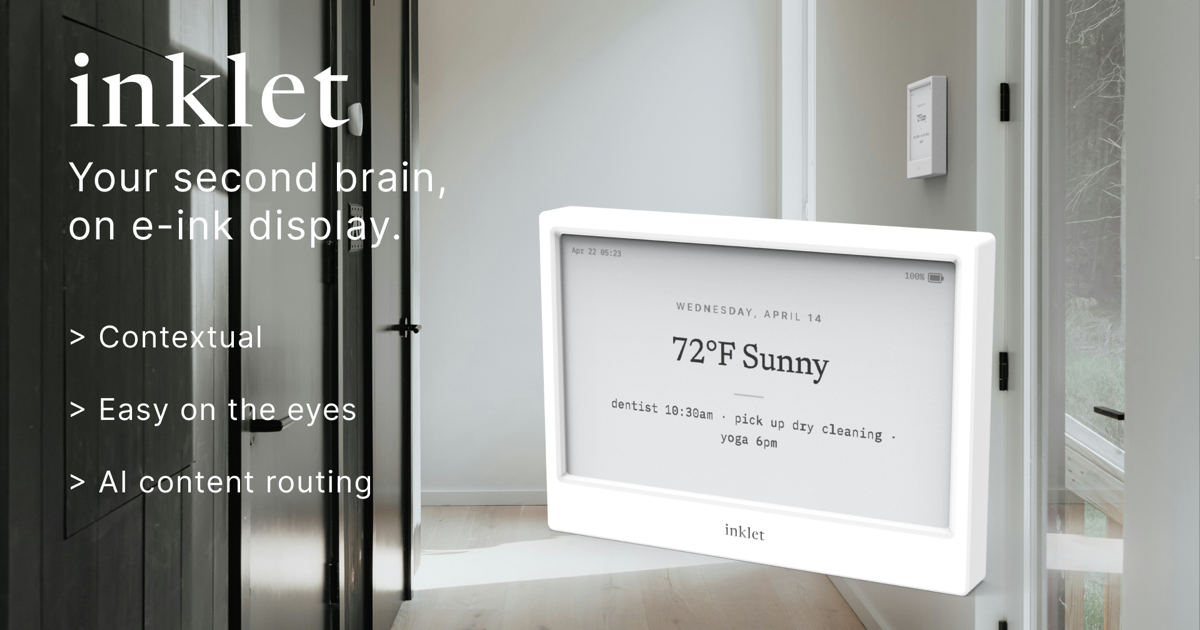 inklet ambient e-ink display